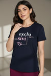 Zivame Knit Cotton Sleep Top - Naval Academy — thumbnail 5